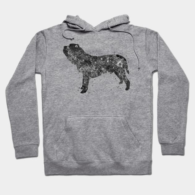 Neapolitan mastiff dog black and white Hoodie by Yahya Art